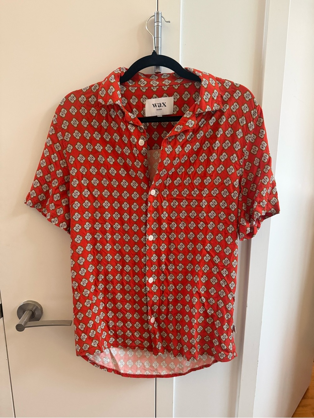 Wax London Didcot Shirt in Amalfi Red